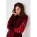 Knitted dress "Flowers" red/burgundy 